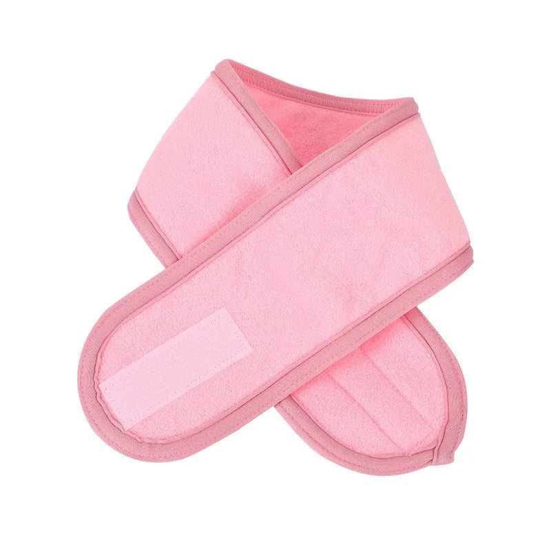 Women Adjustable SPA Facial Headband Bath Makeup Hair Band Headbands for Face Washing Soft Toweling Hair Make Up Accessories